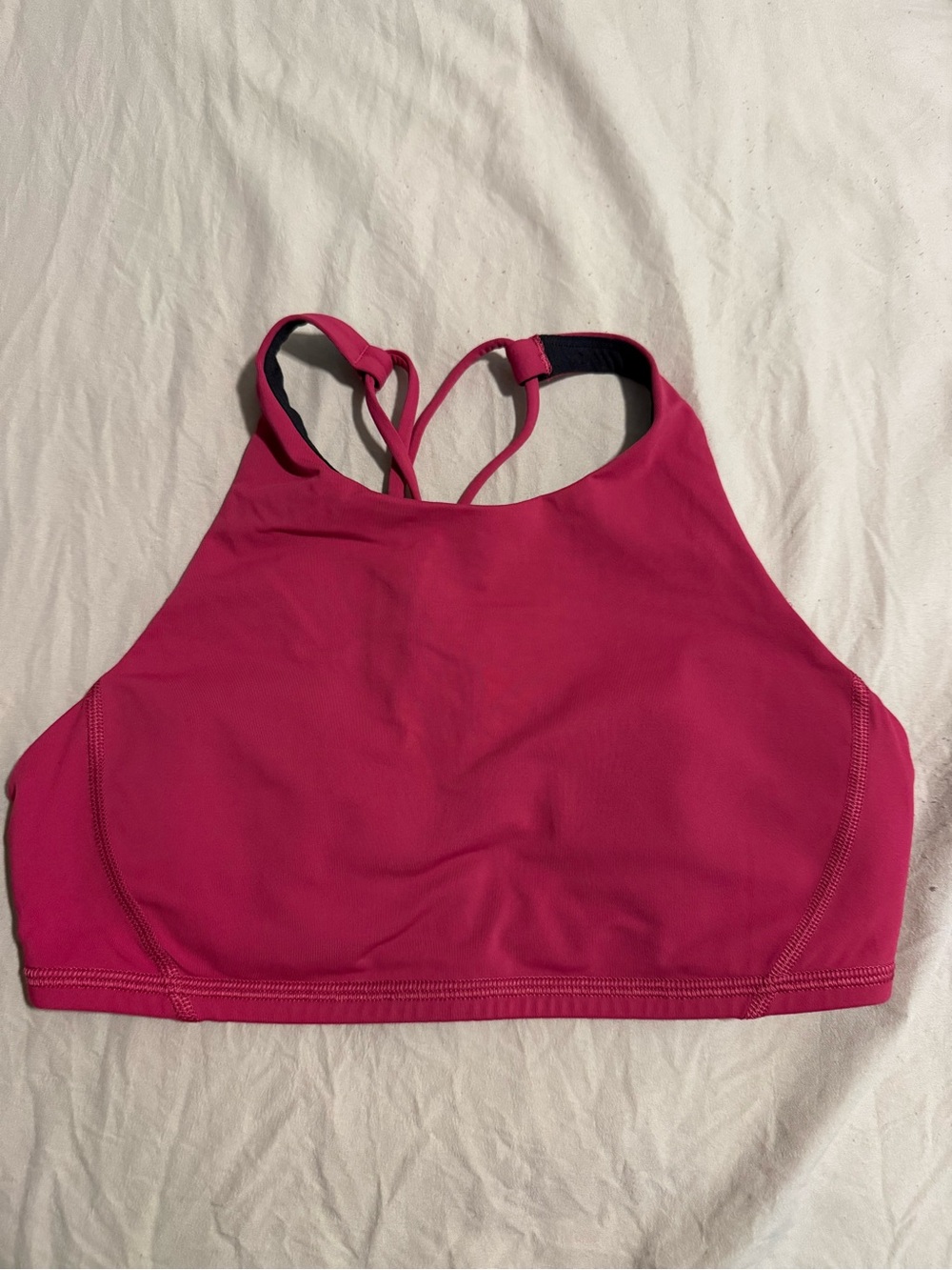 lululemon athletica Women's High-Neck sports bra in Bright Pink